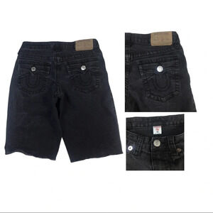 BY70 Boys True Religion Slim Single Jean Shorts 14